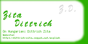 zita dittrich business card